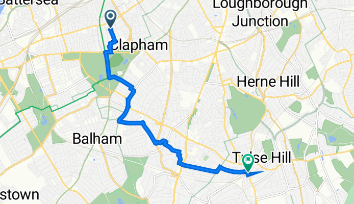 74 The Chase, London to 214 Norwood Road, London