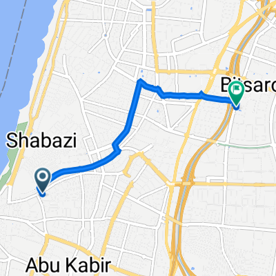 אנריקה פברגט 2, Tel Aviv-Yafo to Yig'al Allon Street 94א, Tel Aviv-Yafo