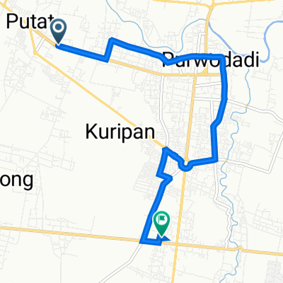 Jalan A. Yani 298, Kecamatan Purwodadi to VWQ5+PFQ, Kecamatan Purwodadi