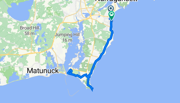 39 Boston Neck Rd, Narragansett to 63–81 Ocean Rd, Narragansett