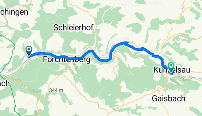 Graf-Wolfgang-Julius-Platz 2, Forchtenberg nach Hauptstraße 22, Künzelsau