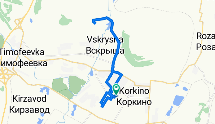 улица Сакко и Ванцетти, 24, Коркино до улица Сакко и Ванцетти, 24, Коркино