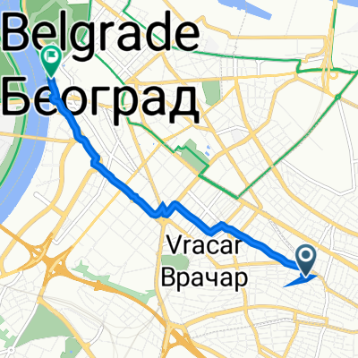 Route to Karađorđeva 17, Beograd