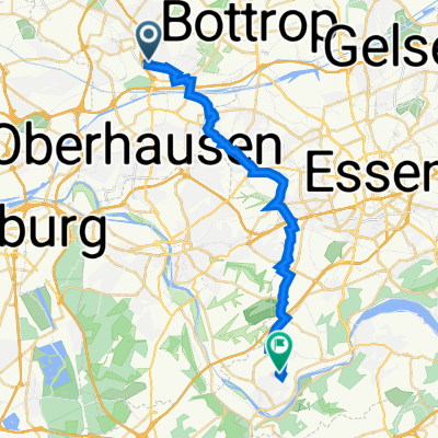 Ackerstraße 29, Oberhausen nach Neckarstraße 74, Essen