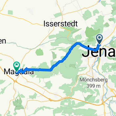 Dornburger Straße 26, Jena nach Ottstedter Straße 7, Magdala