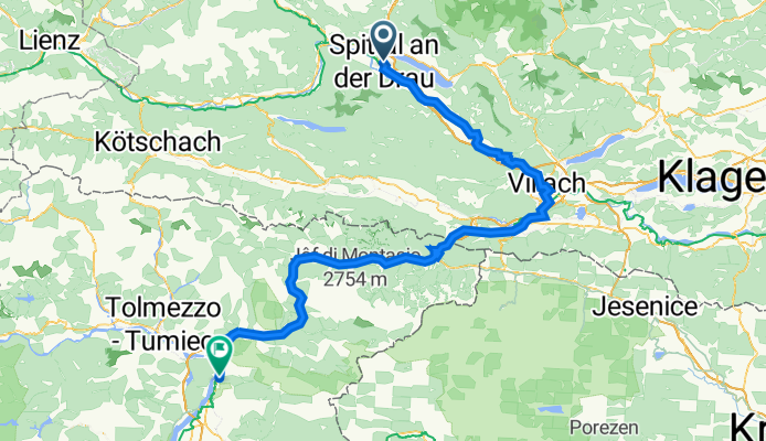 Lutherstraße 9, Spittal an der Drau nach Via degli Alpini 17, Venzone