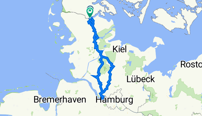 Rønsdamvej 18, Padborg to Am Oxer 9, Harrislee