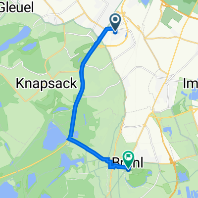 Lessingstraße 26, Hürth nach Uhlstraße 28, Brühl