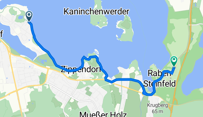 Franzosenweg 10, Schwerin nach Raben Steinfeld, Raben Steinfeld