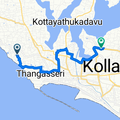VHV5+86C, Kollam to VHWV+F22, Kollam