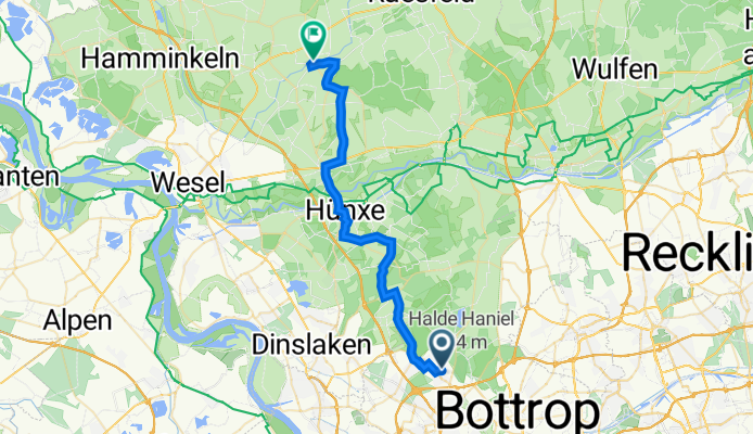 Dohlenstraße 24, Oberhausen nach Klosterweg, Hamminkeln