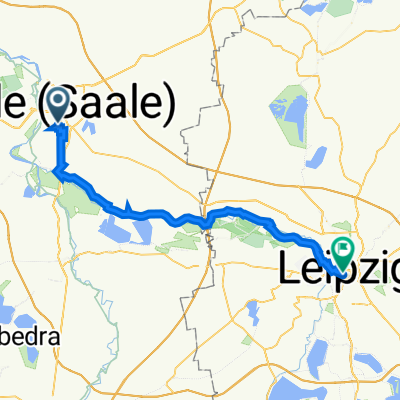 Max-Reger-Straße 16, Halle (Saale) nach Neue Straße 13, Leipzig