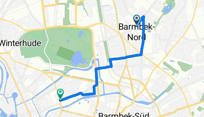 Rümkerstraße 2, Hamburg nach Barmbeker Straße 16, Hamburg