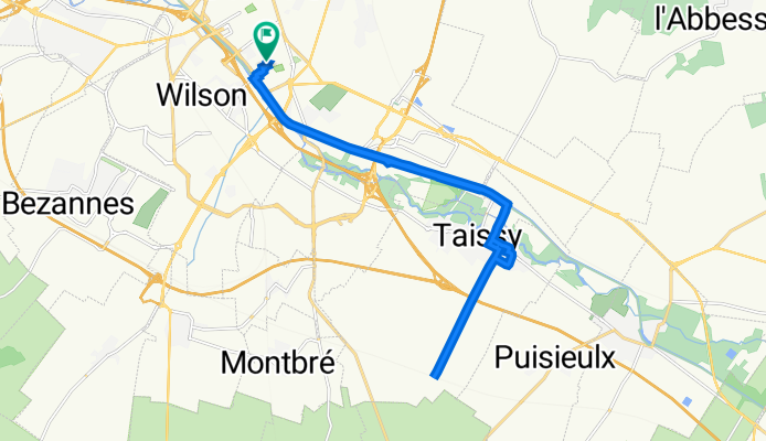 7 Rue Cardinal Suhard, Reims à 15 Esplanade des Capucins, Reims