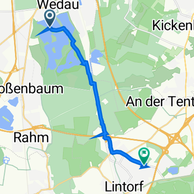 Süd, Duisburg nach Biber Weg 6, Ratingen