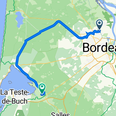 De Rue de Bellevue 16, Blanquefort à Avenue de la Libération 135, Biganos