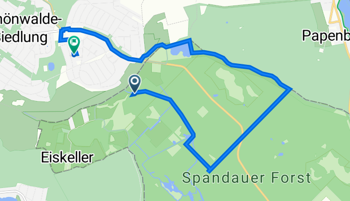 Spandau, Berlin nach Kastanienallee 18, Schönwalde-Glien