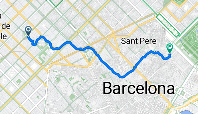 Carrer d'Enric Granados, Barcelona a Carrer del Comerç, 19, Barcelona