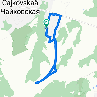 От Неизвестная дорога, Чайковская до Неизвестная дорога, Чайковская