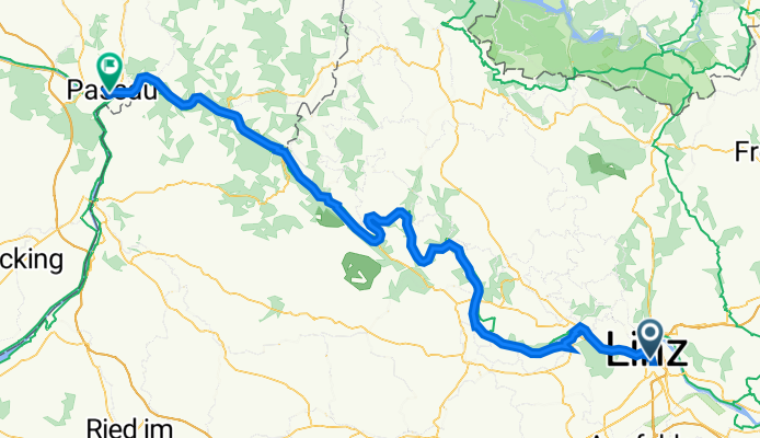 Johann-Konrad-Vogel-Straße 10, Linz nach Ludwigstraße, Passau