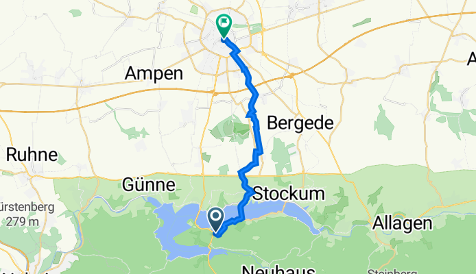 Südufer, Campingplatz, Möhnesee nach Potsdamer Platz, Soest