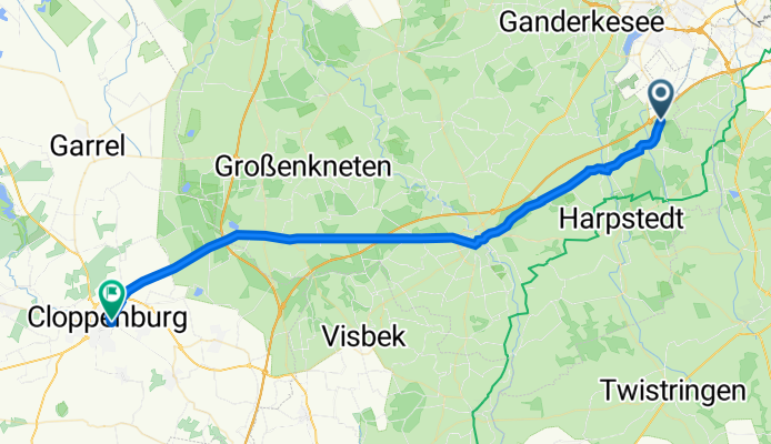 Mühlenweg 64, Groß Ippener nach Bahnhofstraße 34, Cloppenburg
