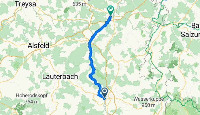 Wiesenmühlenstraße 6, Fulda nach Linggplatz 8, Bad Hersfeld