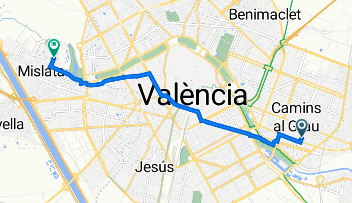 De Carrer de Higinio Noja (Professor) 26, València a Plaça Numero 4 18, Mislata