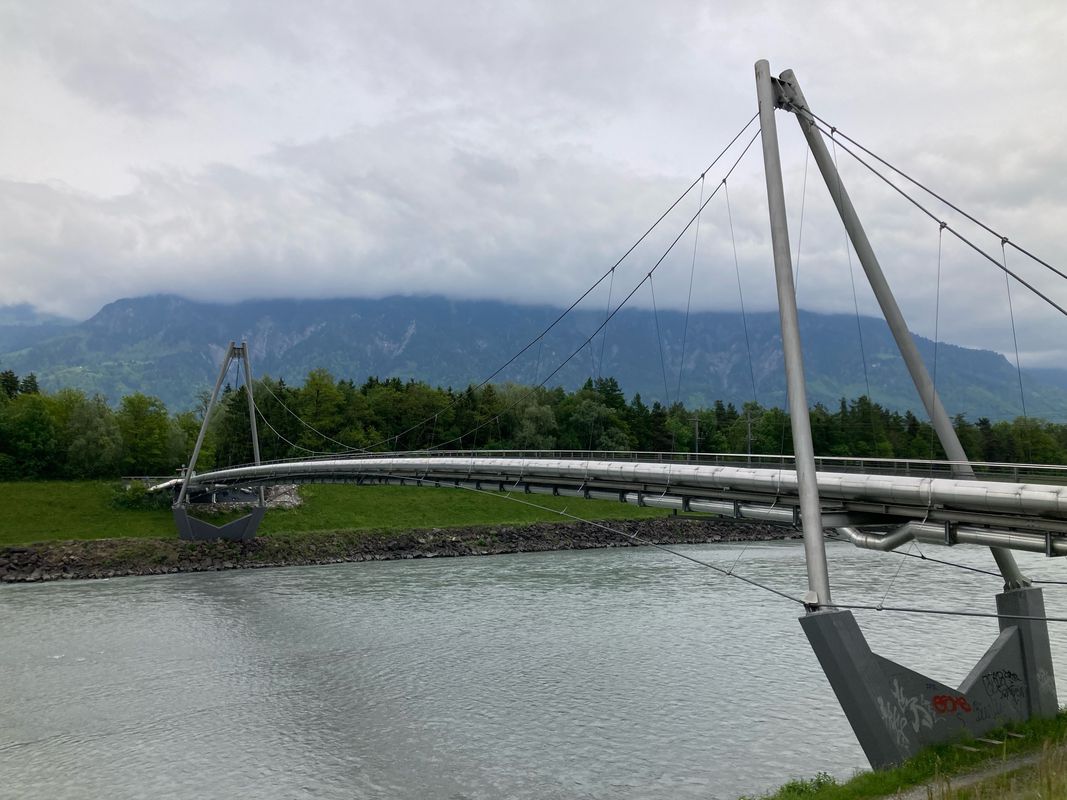 Altstätten nach Schaan, am Rhein entlang nach Altstätten