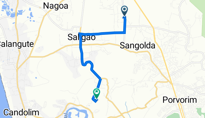 Sangolda  to museum of goa via saligao circle for intermediate cyclists