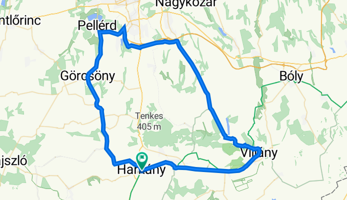 Harkány-Pellérd-Újpetre-Villány-Harkány