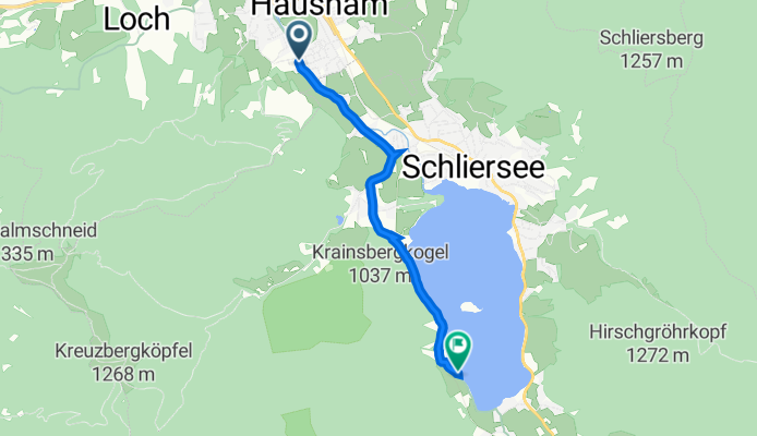 Schlierachstraße 5, Hausham nach Westerbergstraße 40, Schliersee