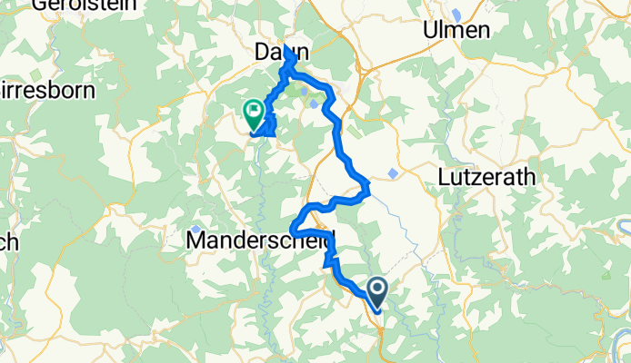 Am Bahnhof 38, Hasborn nach Dauner Straße 23, Üdersdorf