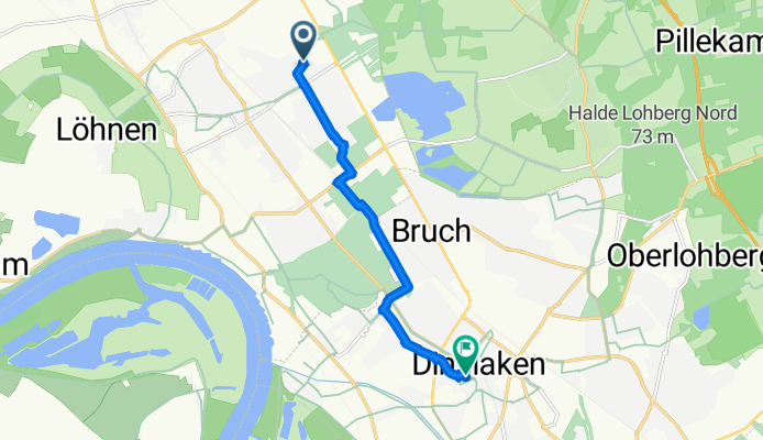 Rönskenstraße 28, Voerde nach Eppinghovener Straße 30, Dinslaken