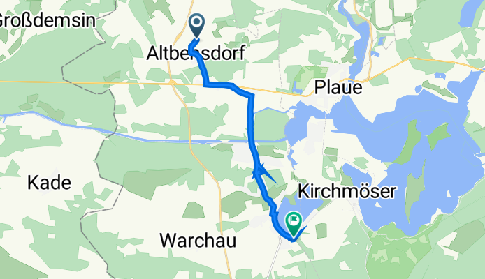 Altbensdorf, Bensdorf nach Am See 24, Wusterwitz