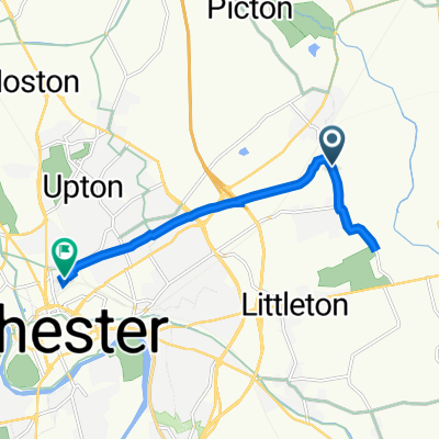 Meadow Lea Farm, Station Lane, Chester to 19 Wroxham Close, Chester