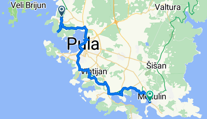 Ulica Kašćuni 38, Pula nach Medulin II, Medulin