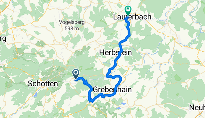 Am Hoherodskopf 11, Schotten nach Hahnenteichstraße 18, Lauterbach (Hessen)