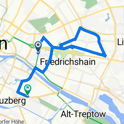 Andreasstraße 51, Berlin nach Oranienstraße 4, Berlin