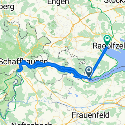 Rheinstraße 38, Öhningen nach Karl-Wolf-Straße 11a, Radolfzell am Bodensee