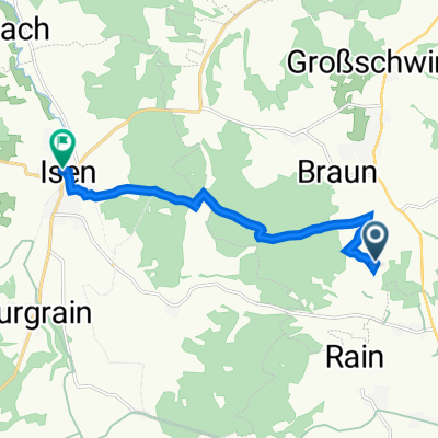 Mühlberg 2, Sankt Wolfgang nach Am Gries 5, Isen