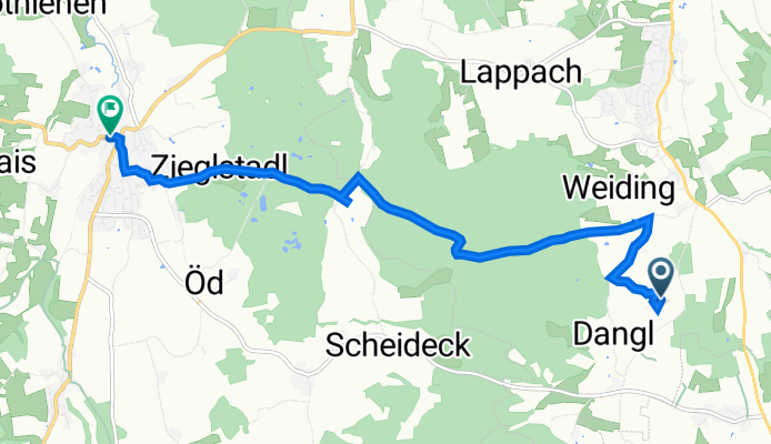 Mühlberg 2, Sankt Wolfgang nach Am Gries 5, Isen