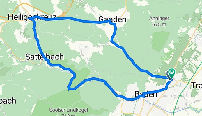 Franz Josef-Straße 16, Pfaffstätten to Franz Josef-Straße 27, Pfaffstätten