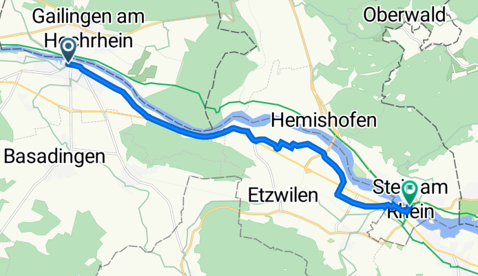 Hauptstrasse 6, Diessenhofen nach Rhigass 7, Stein am Rhein