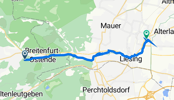 Franz Lehar-Gasse 16, Breitenfurt bei Wien to Reklewskigasse 37, Wien