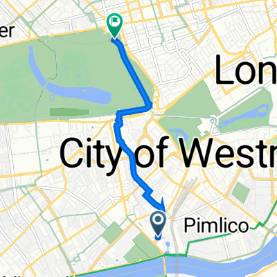 Ebury Bridge Road 119 to London Marble Arch Station Park Lane