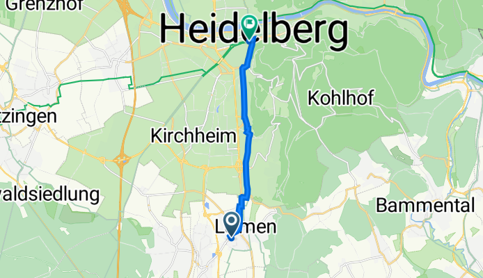 Wilhelm-Haug-Straße 25, Leimen nach Gaisbergstraße, Heidelberg