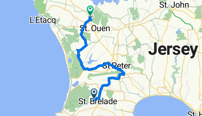 Don Farm, St Brelade to Le Caudret, Rue de la Ville Bagot, St Ouen