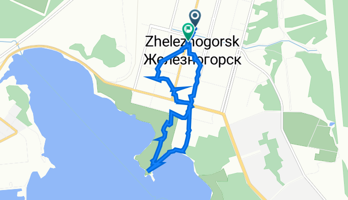 От улица Ленина 29, Железногорск до улица Андреева 17, Железногорск