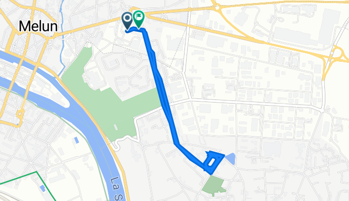 21 Rue des Récollets, Melun à 6 bis Rue de Vaux, Melun